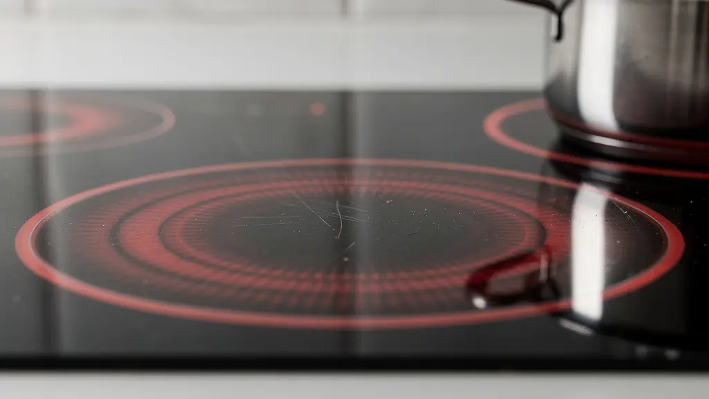 Détail surface plaque induction avec zones de cuisson